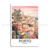 Porto Portugal Travel Poster Metal Signs Designing Classic Print Cinema Plates Tin Sign Poster