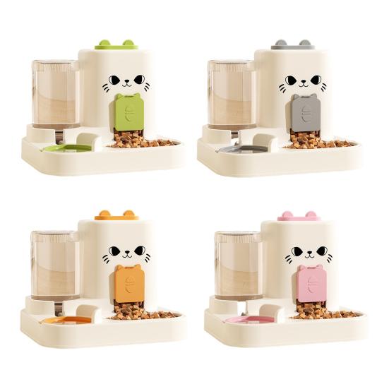 Кормушка для кошек и собак Диспенсер для воды 1,8 л Кормушка для еды 0,8 л Диспенсер для воды