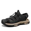 Beach shoes men's 2025 new summer outdoor sports sandals hollow breathable lightweight non-slip one-pedal cool slippers
