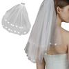 Роскошные короткие свадебные вуали Стильные вуали с темпераментом с гребнем Мероприятие Дамы для подружек невесты и участниц свадьбы