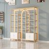 Elegant Display Stand: Nail Art and Skincare Storage Rack for Beauty Salons