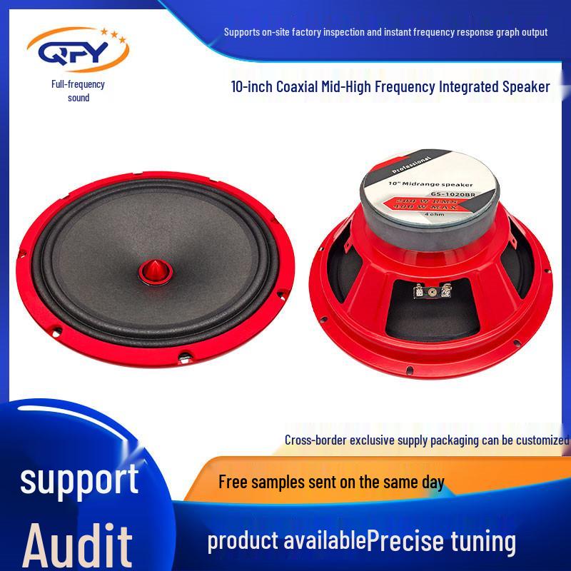 10-inch 256mm Round 4 Ohm 200W Multimedia Trolley Speaker Driver.