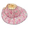 2 in 1 Bamboo Fan Foldable Sun Hat Floral Protection Cap Portable Multifunctional Women Folding