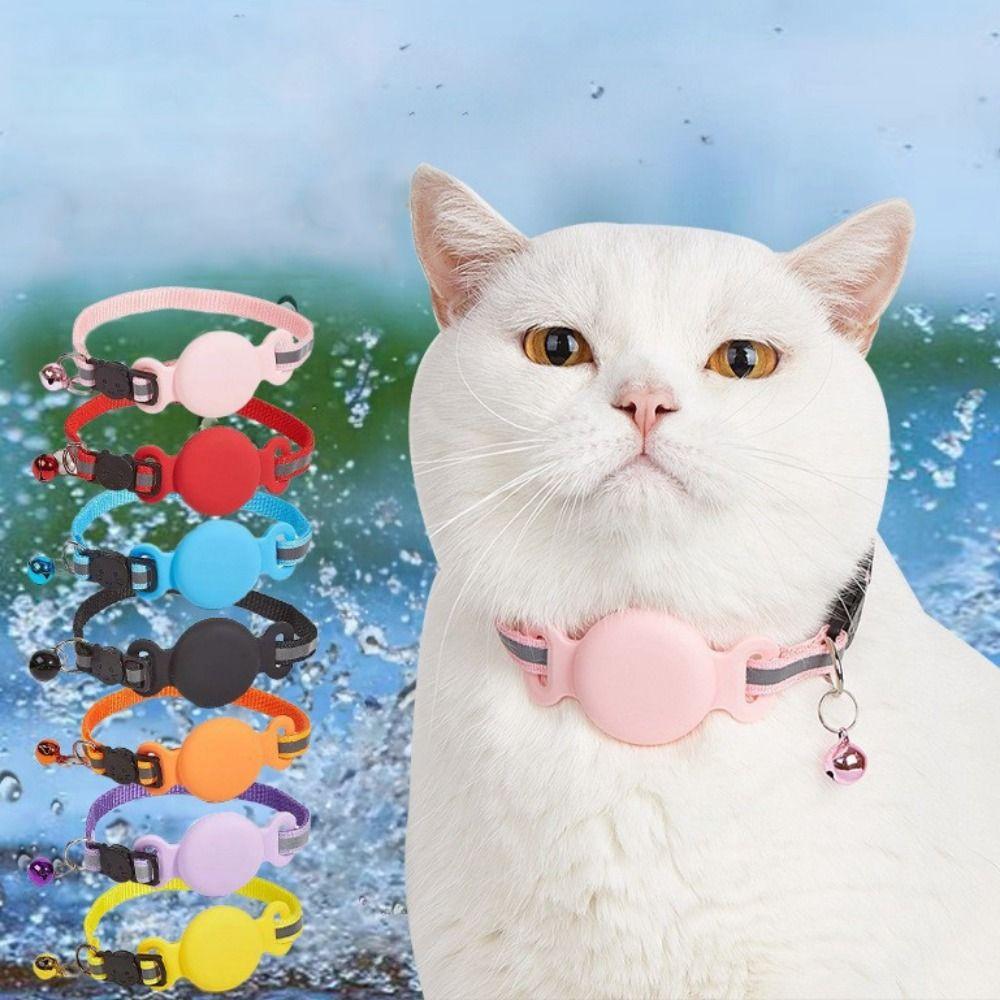 Силиконовый защитный ошейник для домашних животных с GPS-навигатором, водонепроницаемый ошейник для отслеживания кошек, для улицы