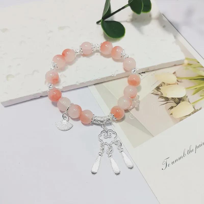 Браслет с кисточками Lucky Cloud Gradient Tassel Beaded – Элегантные летние женские украшения в китайском стиле