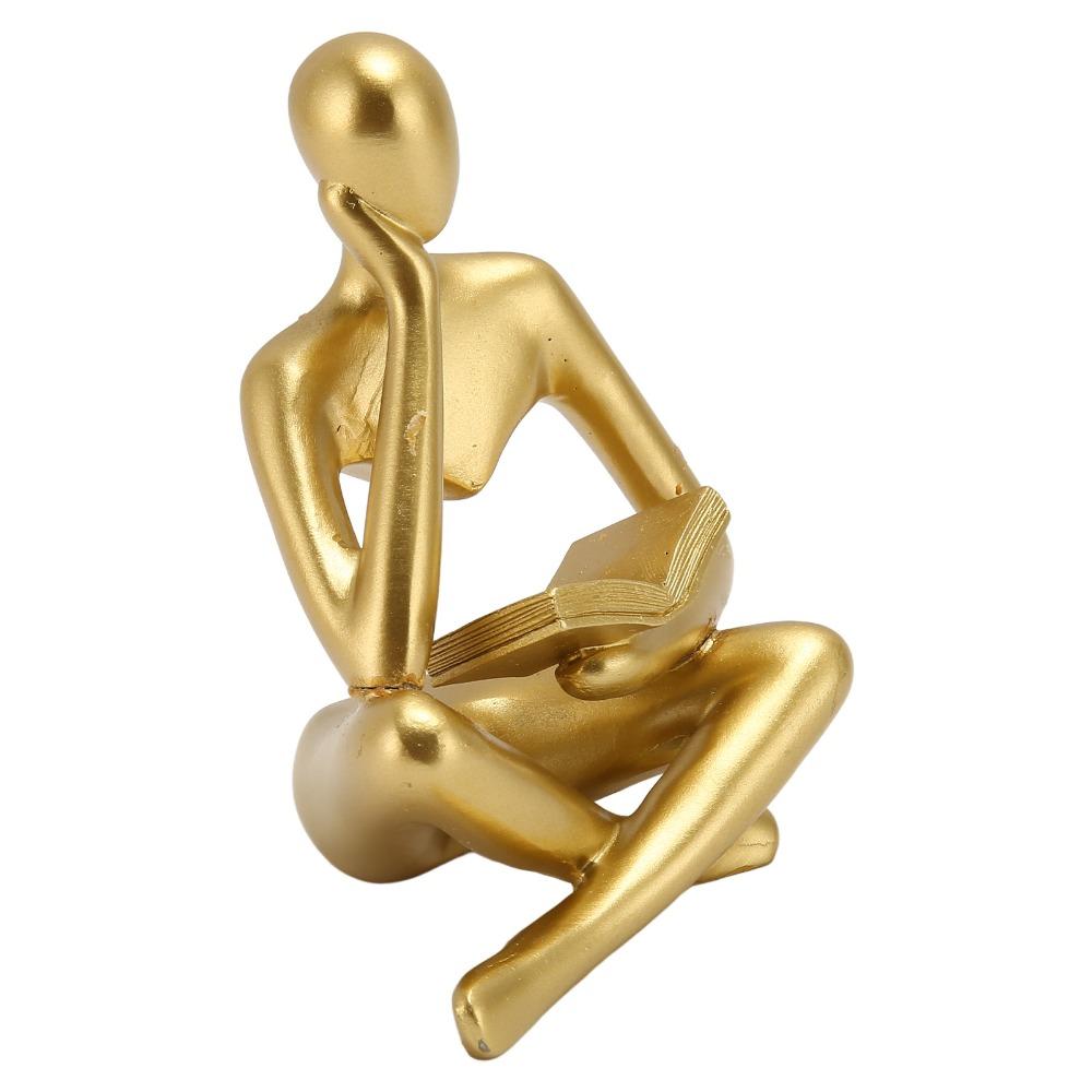 Resin Resin Thinker Desktop Statue Bookshelf Decorative Figurine Hotel Interior Display Piece