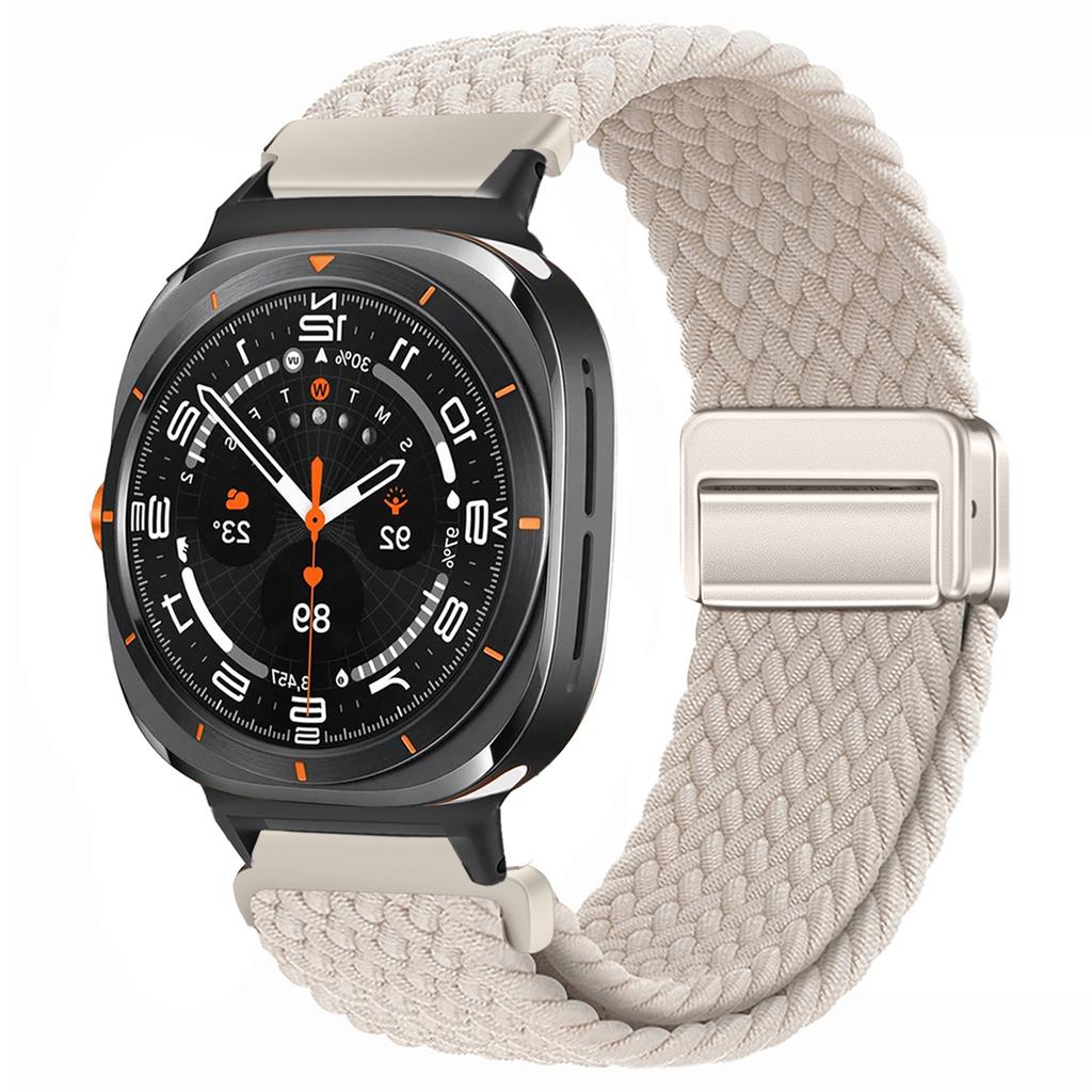 Для Samsung Galaxy Watch 7 Ultra Ремешок 47 мм Аксессуары Магнитный Плетеный нейлоновый спортивный Браслет Correa Galaxy Watch 7 Ultra Ремешок
