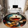 1pc Guitar Doraemon Office Round Area Rug, Indoor Mat Suitable For Office, Bedroom Living Room Home Decor, Room Deco,  Offic a0928206