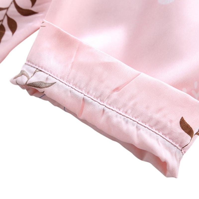 Детская ночная рубашка, одежда для сна, детские пижамы для мальчиков и девочек, летние пижамы с длинными рукавами и принтом медведя, топ + штаны, пижамный комплект