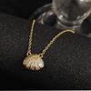 High-end Light Luxury Full Diamond Magnet Shell Pendant Necklace Women Niche Fashion Simple Versatile Magnetic Clavicle Chain
