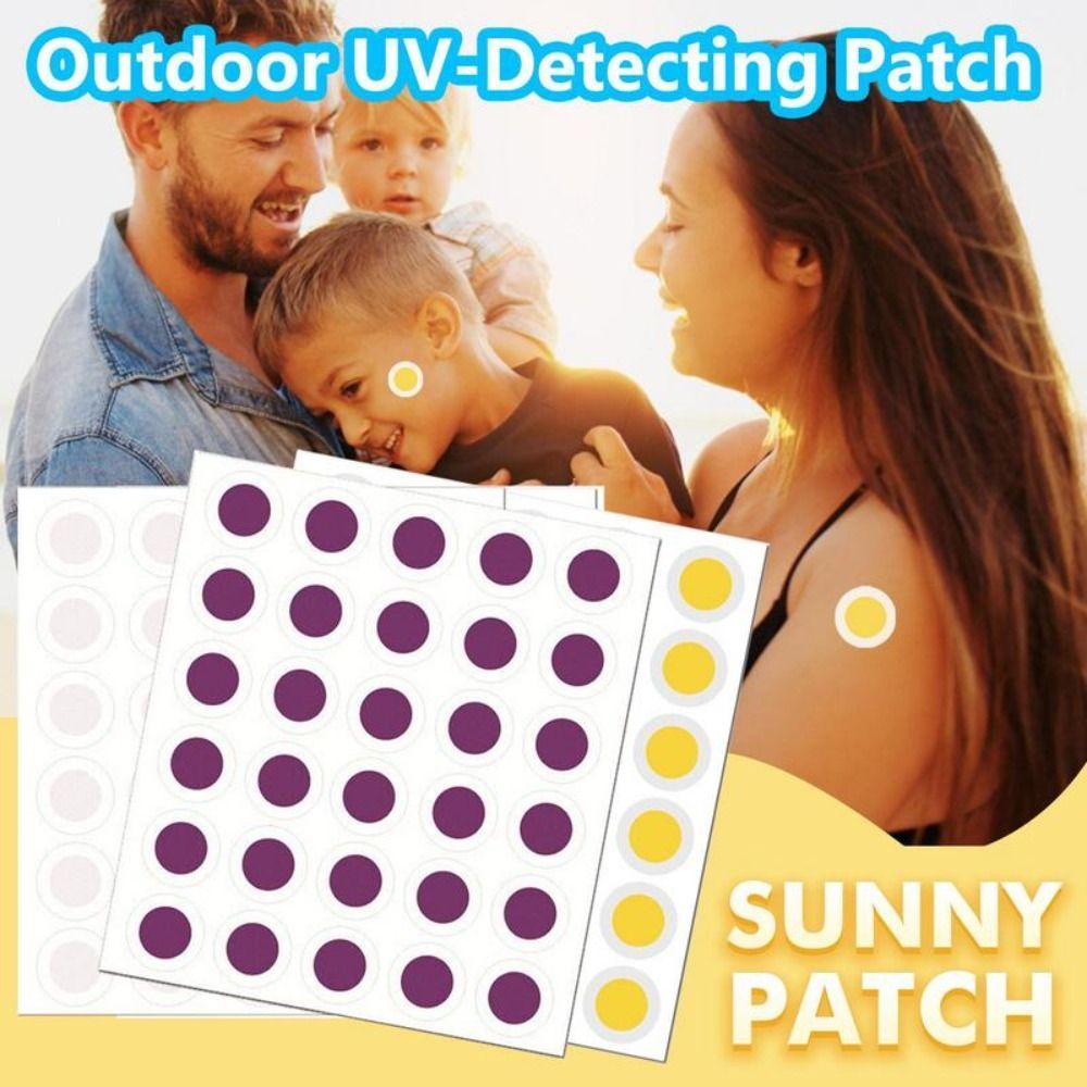 5pcs/set UV Test Stickers Photochromic Self-adhesive Sticker UV Detecting Patches Picnics Hiking