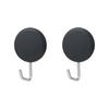 Strong Neodymium Magnet Tool Hooks, Round, Pack of 2, 2kg (Maximum Load Capacity), Black
