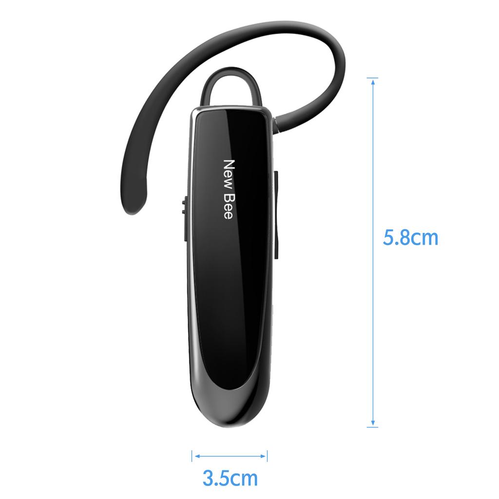 NEW BEE Single Wireless Bluetooth-гарнитура Наушники с шумоподавлением Микрофон Спортивные наушники Hands-Free