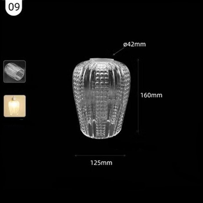 Большой прозрачный стеклянный абажур особой формы 42 мм, открывающаяся чаша, винная кружка, тыква, нестандартный прозрачный E26 E27, сменный абажур