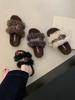 Thick-bottomed Fluffy Slippers Women's Autumn and Winter Outer Wear 2025 New Belt Buckle Curly Hair Cute Outer Wear One-word Sandals