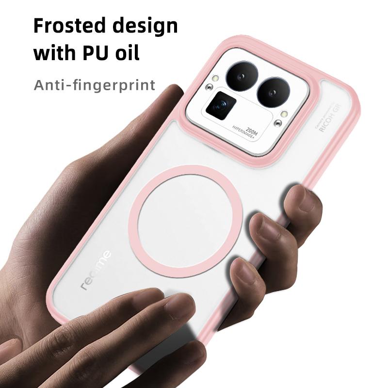 Чехол для Realme GT8 и Realme GT8 Pro, матовый, полупрозрачный, с покрытием "Baby Skin", защита выступающей камеры, бортики, гибридный мягкий чехол