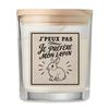 Bougie Parfumée - PLANETEE - J'peux Pas Minimaliste - Parfum Vanille - Verre 8,5×7 Cm - Couvercle Bambou