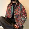 Ретро мужская весенне-осенняя куртка-рубашка с индийским принтом и легким ароматом