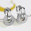 Huitan Trendy Women's Dangle Earrings New Color/Gold Color Cubic Zirconia Earrings Temperament Ear Accessories Jewelry