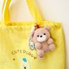 Fluffy Soft Elephant  Plush Doll Metal Ring Panda Plush Key Ring Dinosaur Plush Pendant  Handbag