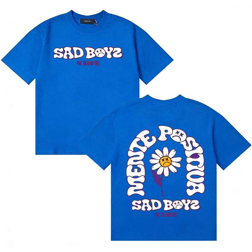 Певец Junior H Sad Boyz 4 Live Графика Хлопковая Футболка Унисекс Женская Короткий Рукав Повседневная Хипстер Двусторонний Принт Готическая Уютная Футболка