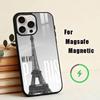 Эйфелева башня, Франция Чехол для телефона для iPhone 17, 16, 15, 14, 13, 12, 11 Plus, Pro Магнитный с Magsafe Беспроводная зарядка
