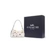 Coach Teri 24 Металлический логотип Печать Молния Кожаная Сумка-тоут Через плечо Средняя Женские сумки Меловая Мультиколор CU388-IMCAH