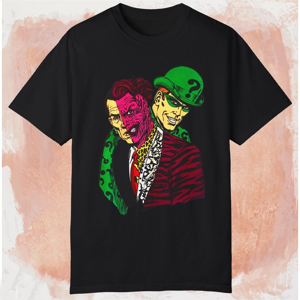 DC Comics Batman Forever Riddler X Two Face Unisex Black T-shirt
