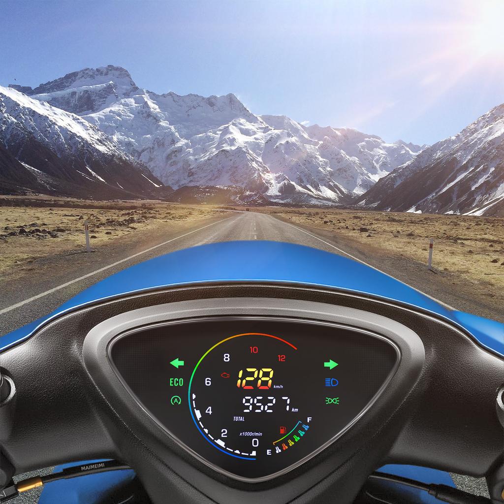 Цифровой светодиодный спидометр KMH MPH Одометр Тахометр 12000 об/мин для YAMAHA Mio Sporty/Mio Amore/Mio Smile BJ