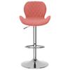 Bar Stool 2 pcs. Pink Velvet
