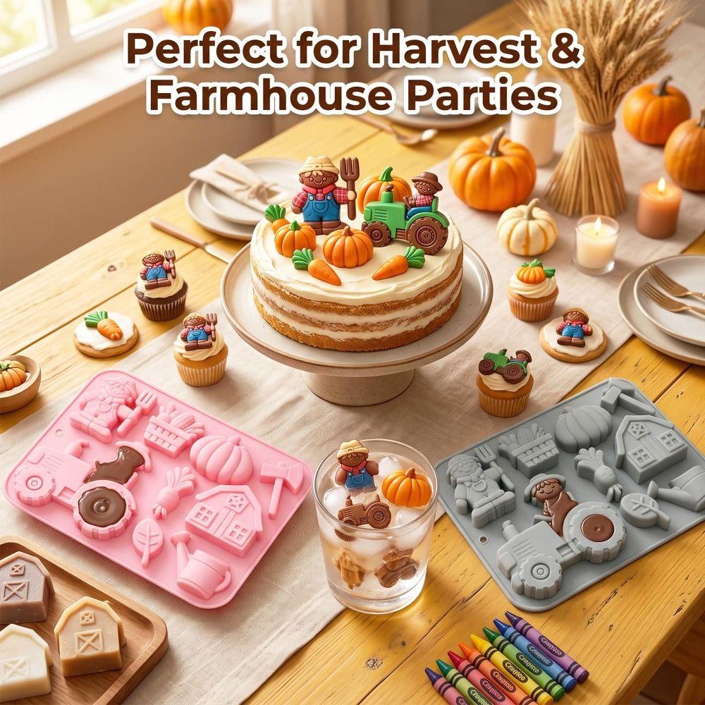 Farm Theme Mousse Cake Mold Reusable Baking Mould New Chocolate Dessert Mold DIY Baking