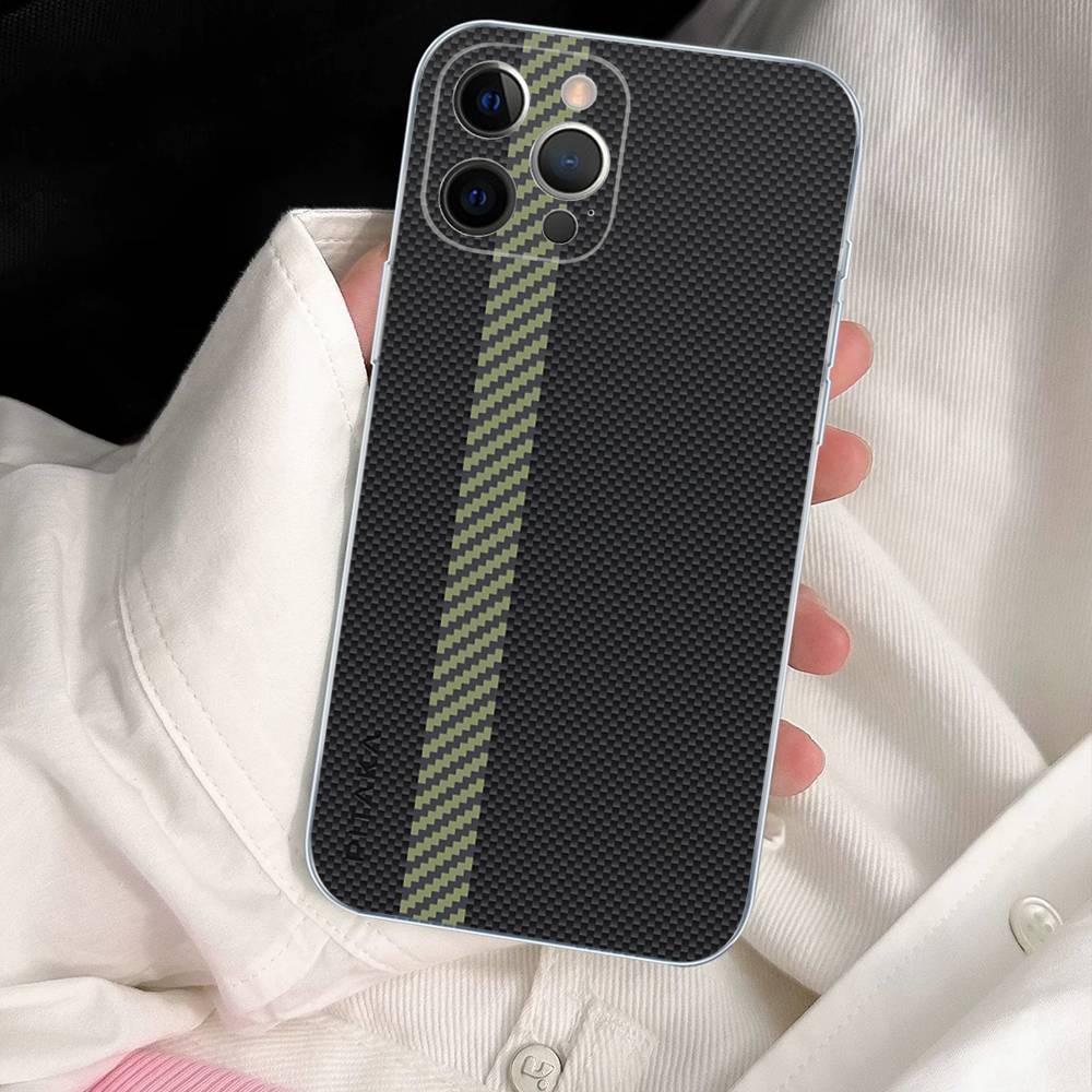Текстура волокна Для iPhone 17 16 15 14 13 12 Mini 11 Pro Max Прозрачный чехол