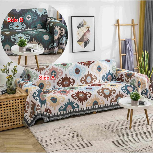 Геометрический диван-одеяло, прикроватные вязанные коврики, бохо-кресло, плед для шезлонга, пляжное полотенце, коврики для пикника на природе, гобелен