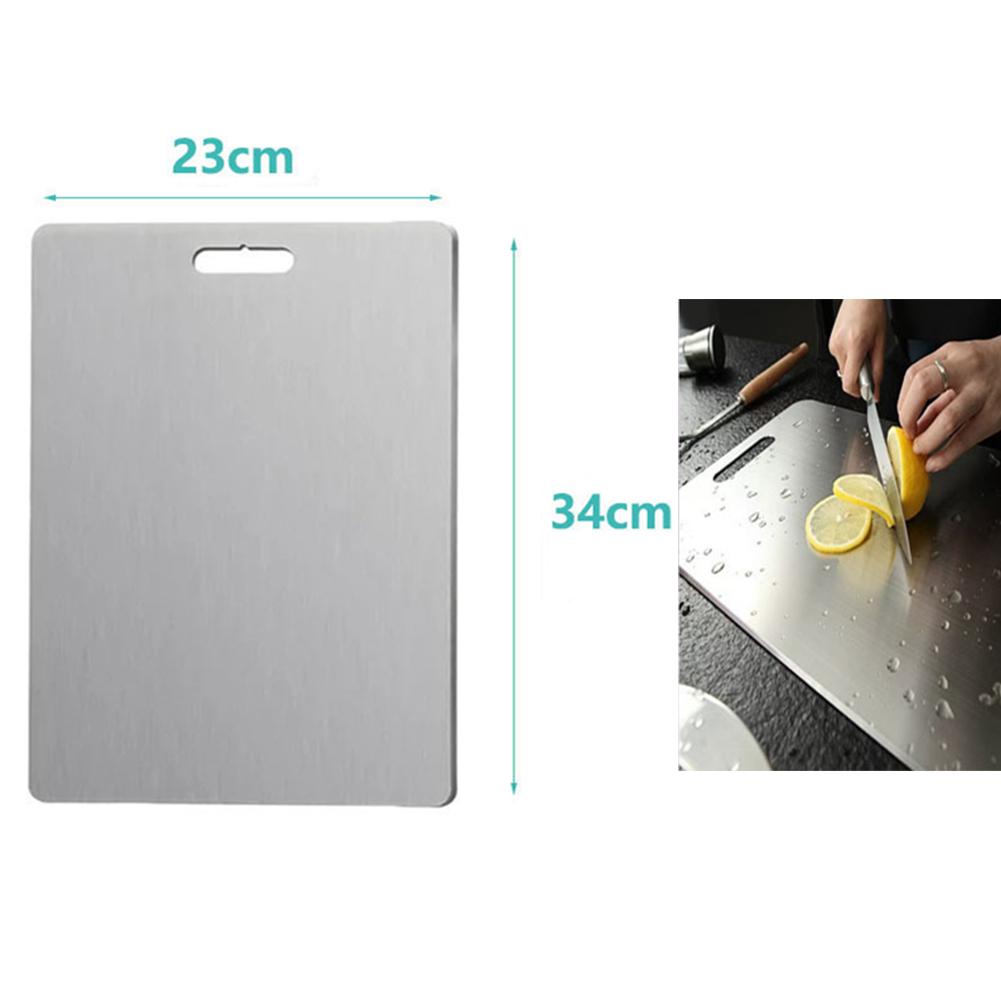 Cutting Board Stainless Steel Chopping Board Kitchen Kneading Dough Board Double Sided Chopping Board For Meat Kitchen Tools