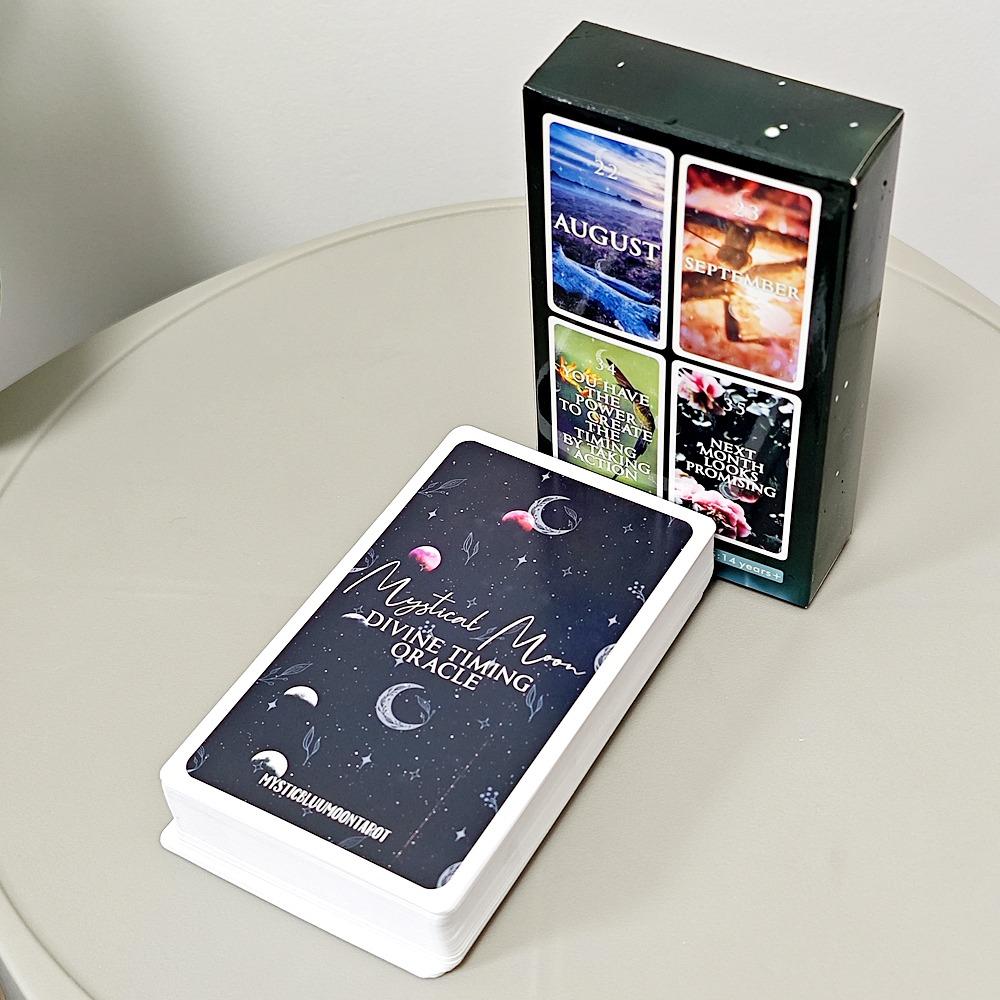 10,3*6 см Колода Оракула Времени Карты Времени Мистические Лунные Ситуации Близнецовое Пламя Таро Колода Космические 60 шт. Карт