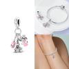 925 Silver Magic Hat Bicycle Love Heart Wine Bottle Beads Charms Fit Bracelet Jewelry Women Making Diy Gift Necklace