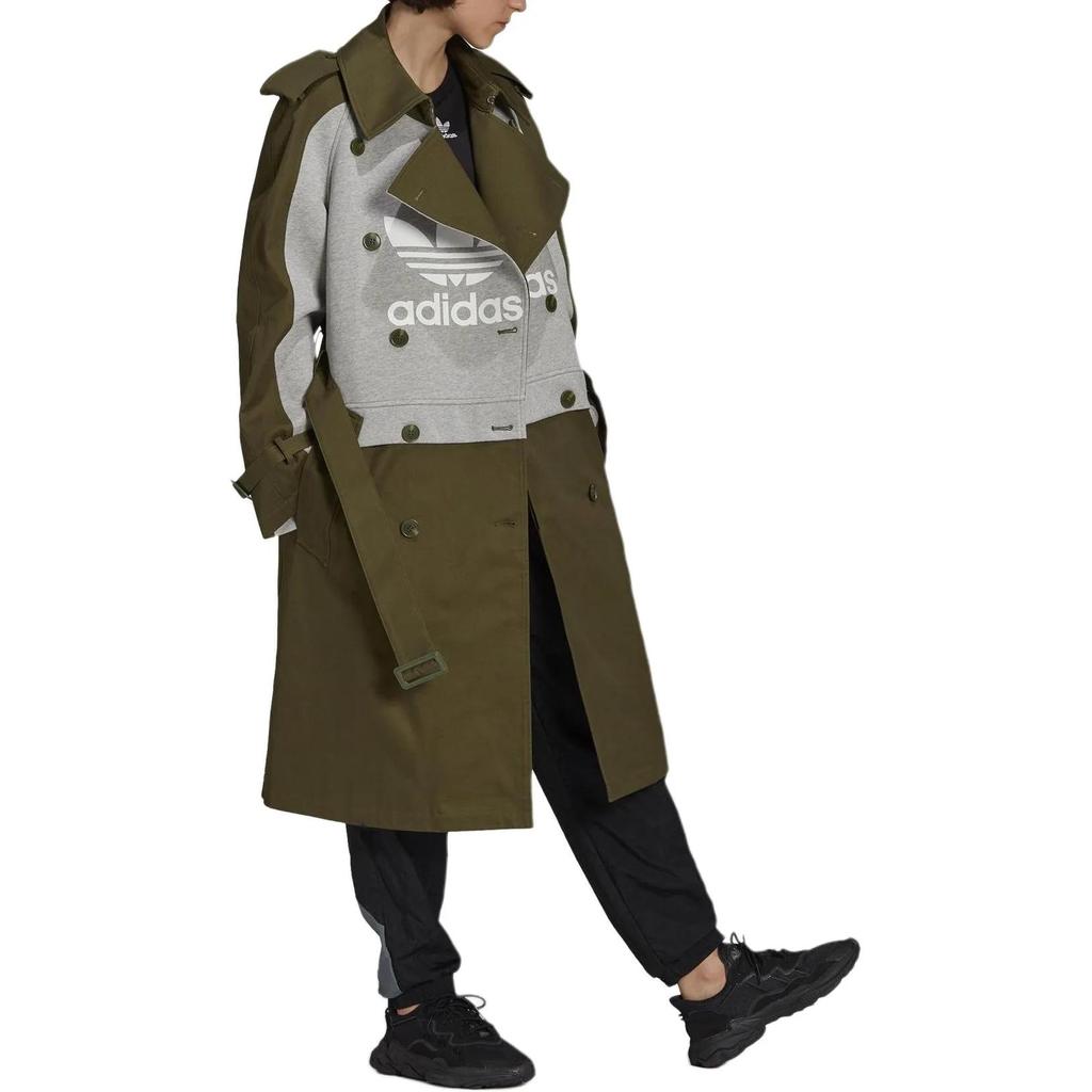 adidas Originals Женский Тренч с Логотипом Коричневый (унисекс) Тренчи H59039