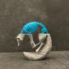 3D Printed Fox Ornament Half Skeleton Half Flesh Curled-up Fox Figurine Artistic Fox Statue Collectible for Table Shelf Decoration