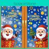 Festive Pvc Christmas Snowflake And Santa Static Stickers For Decoration Window