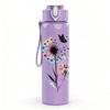 1PC Dandelion Flying Seed Watercolor Print 750ml Color Plastic Sports Water Bottle Leakproof Flip Straw Lid Suitable for Sports Office Home Use