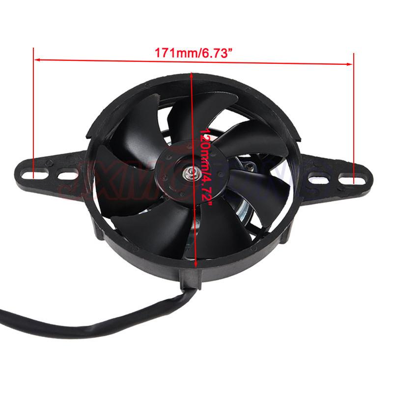 200cc 250cc 300cc Motorcycle Cooling Fan 120mm Dirt Pit Bike Motorcycle ATV Quad Oil Cooler Water Radiator Electric 12V