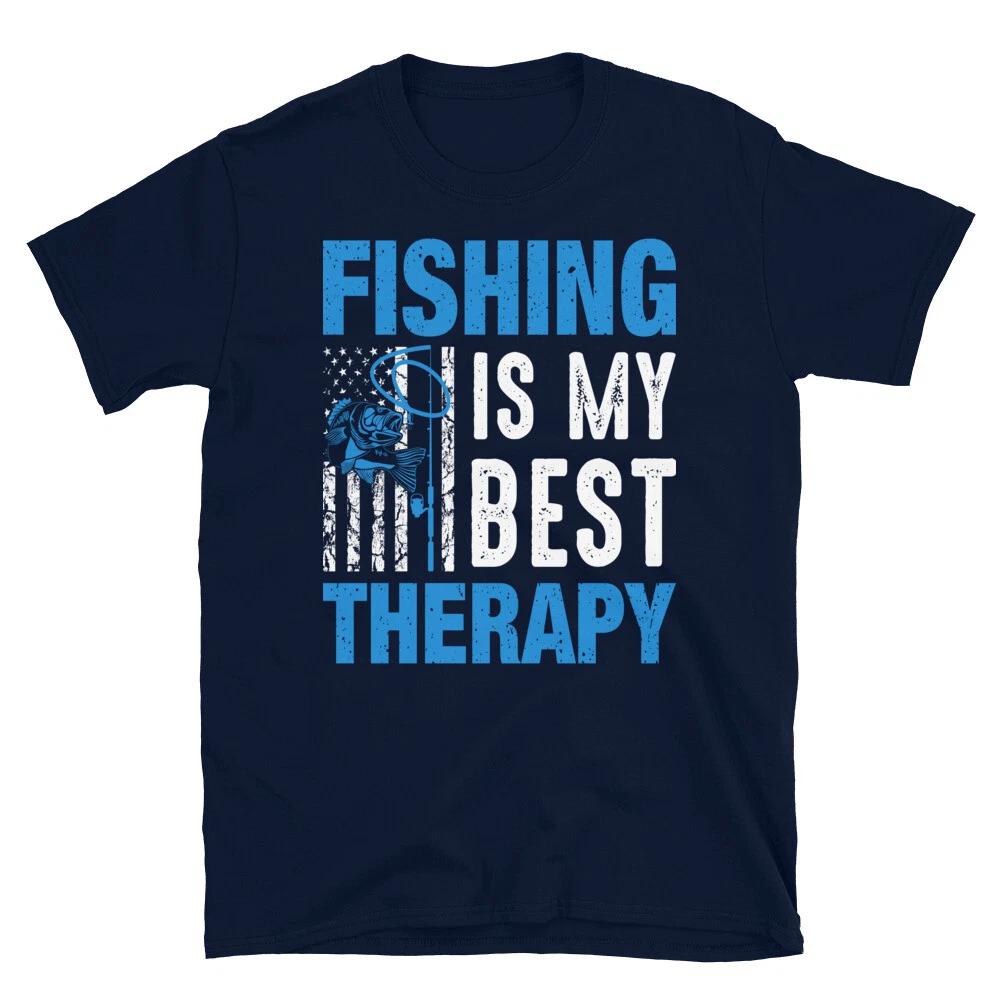 Fishing Is Therapy Fishing Fish Nature Outdoors T-Shirt