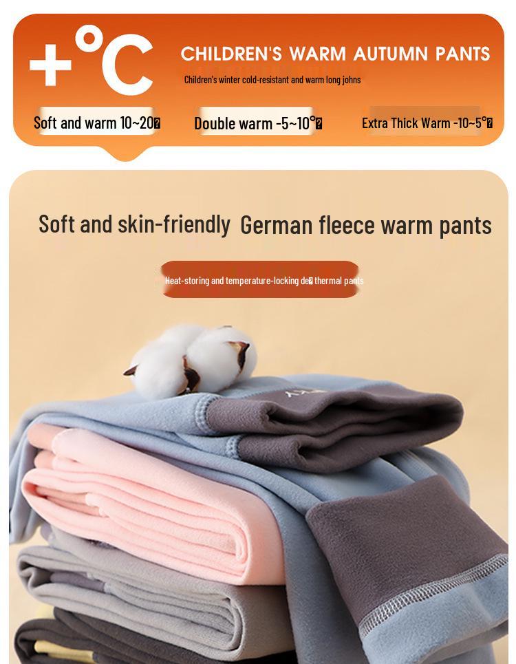 Детские флисовые брюки Осень/Зима 2025: Теплые, бесшовные длинные брюки для девочек