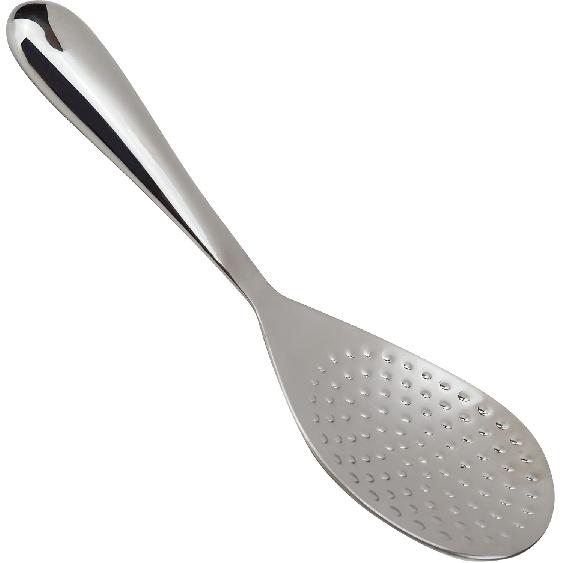 EIKS Stainless Steel Rice Paddle Spoon Spatula Non Stick for Rice Mashed Potato Salads, Apply for Kitchen Home Restaurant Serving - 8-inch Long