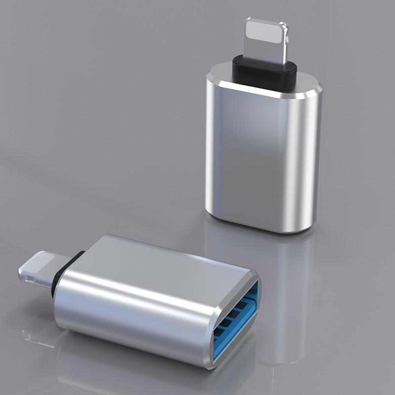 Адаптер OTG USB, подходит для iPhone14 13 12 11 Pro XS Max XR X 8 7 6s Plus, подходит для iPad, конвертер освещения в зарядный адаптер USB 3.0
