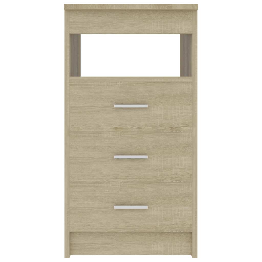 Sideboard with Drawers Sonoma Oak 40 x 50 x 76 cm Engineered Wood