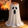 Outdoor Halloween Display Ghost Candy Bowl, Adjustable Height Large Holder, Trick or Snack Bowl Treat Standing Storage Dish for Porch Lawn Garden