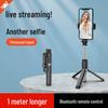 Q02S Bluetooth-палка для селфи со светодиодной подсветкой и штативом для прямых трансляций