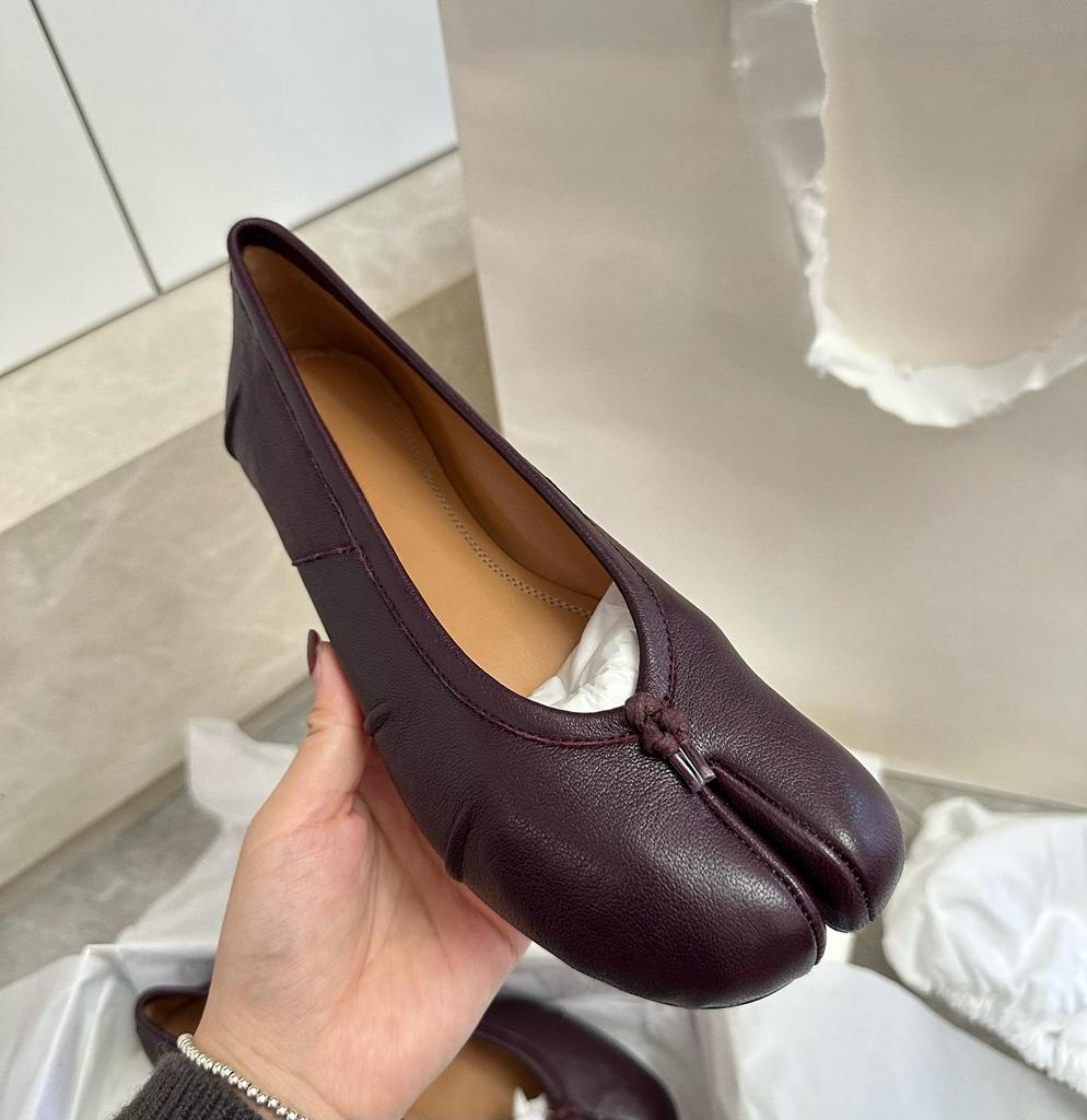 [Migua] M6 Плиссированные балетки Tabi с раздвоенным носком - Niche Style Pig Trotters