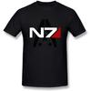 Мужские футболки Limei Mass Effect Альянс Знак N7 Черный XL